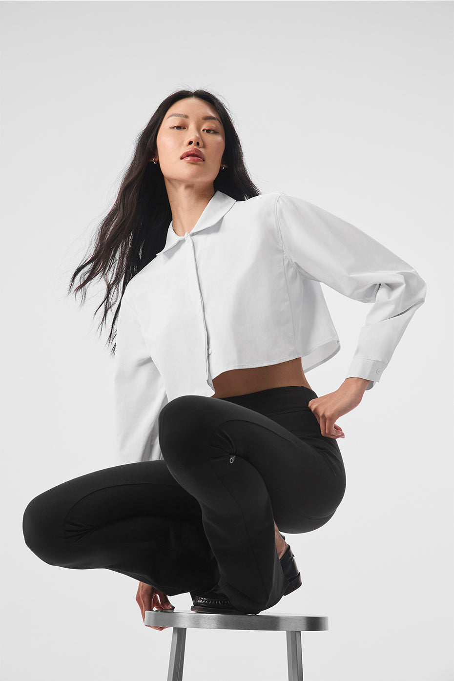 Cropped Take Me Out Button Up - White image 1