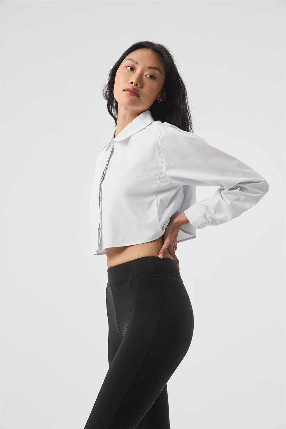 Cropped Take Me Out Button Up - White image 4