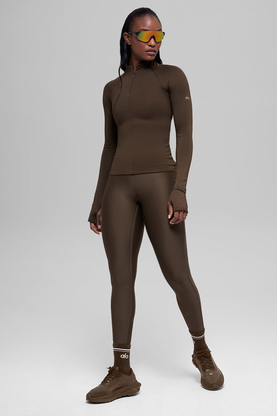 Airlift Winter Warm 1/4 Zip Long Sleeve - Espresso image 6
