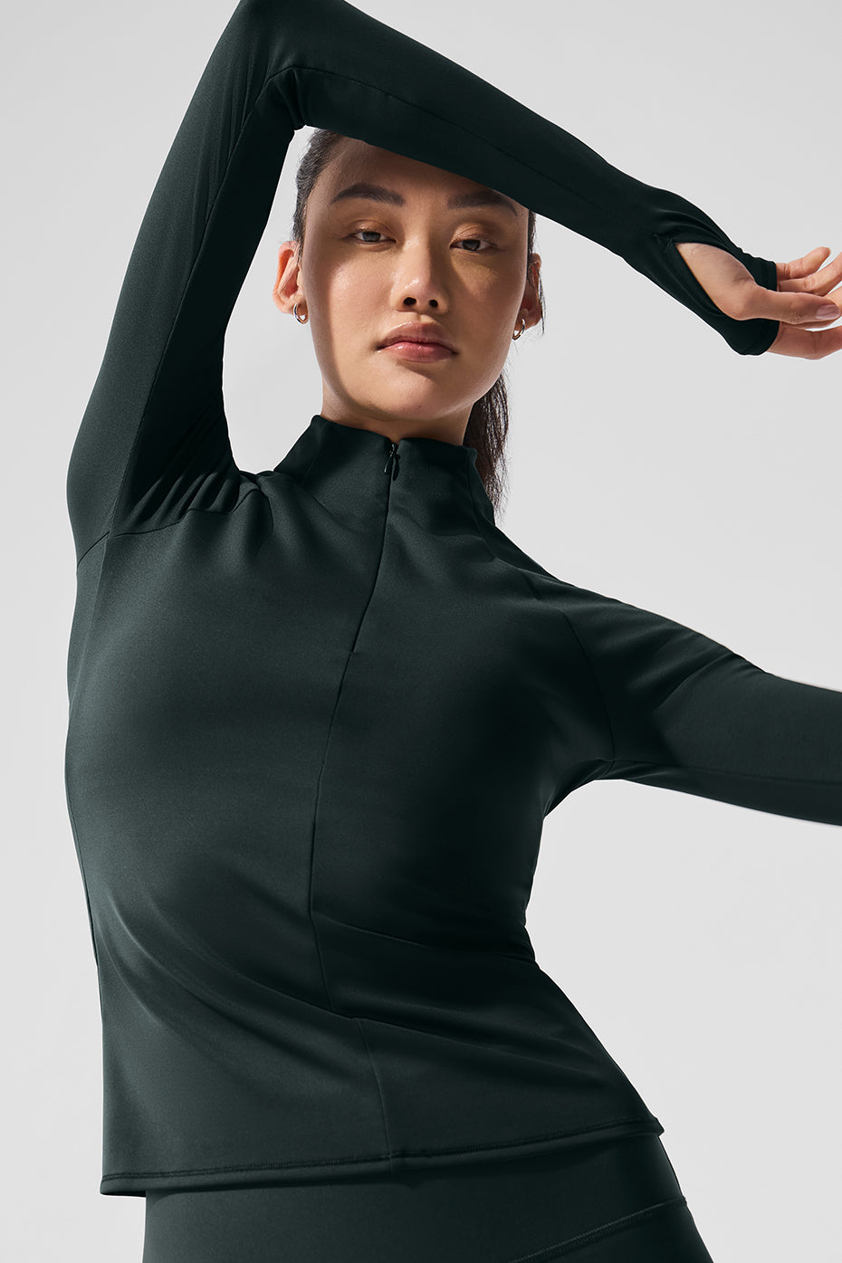 Airlift Winter Warm 1/4 Zip Long Sleeve - Charcoal Green image 4