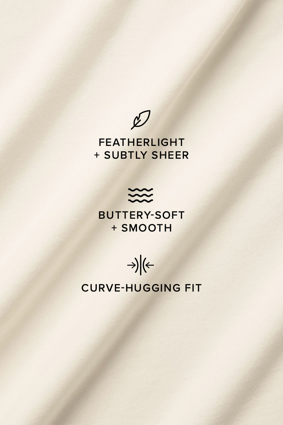 Asymmetric Sheer Glow Long Sleeve - Ivory image 2