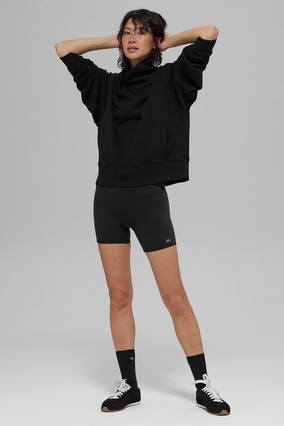 Hazy Mock Neck Pullover - Black image 5