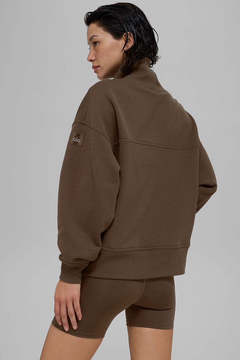 Hazy Mock Neck Pullover - Espresso image 4