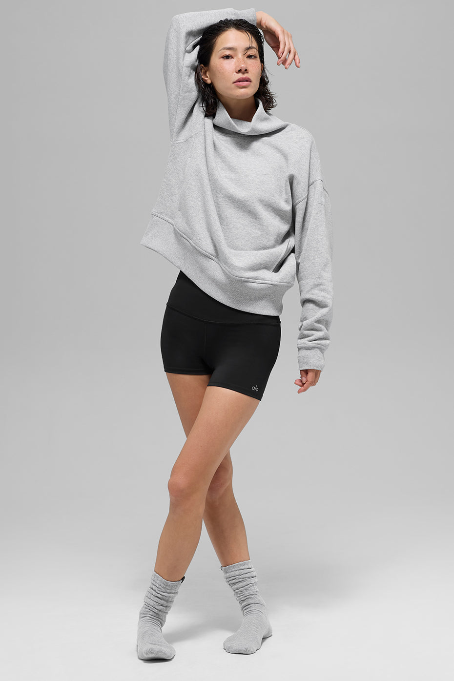 Hazy Mock Neck Pullover - Athletic Heather Grey image 6