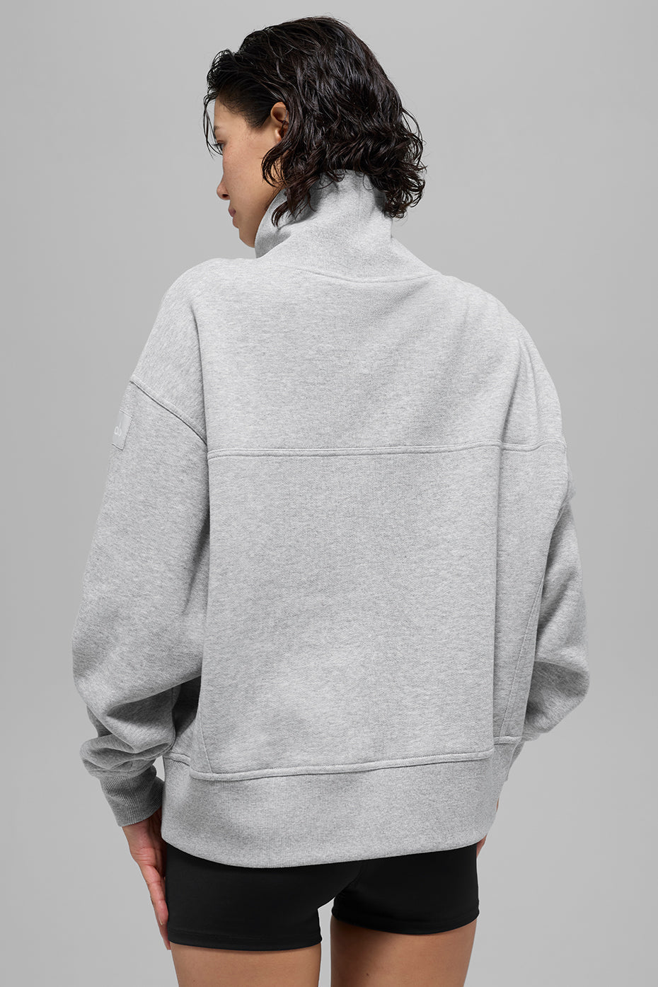 Hazy Mock Neck Pullover - Athletic Heather Grey image 3