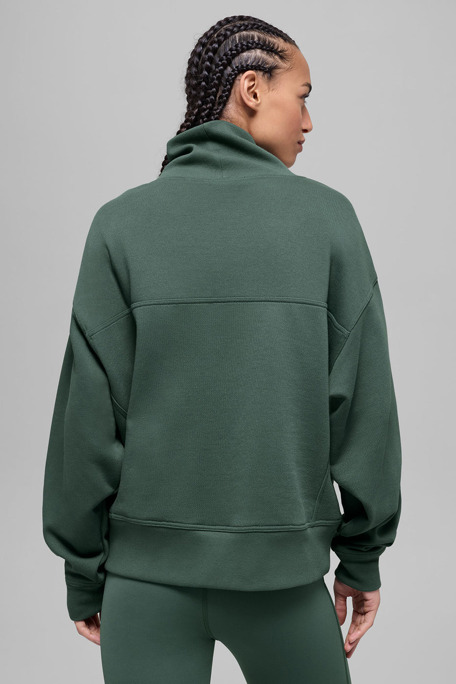 Hazy Mock Neck Pullover - Clover Green image 3