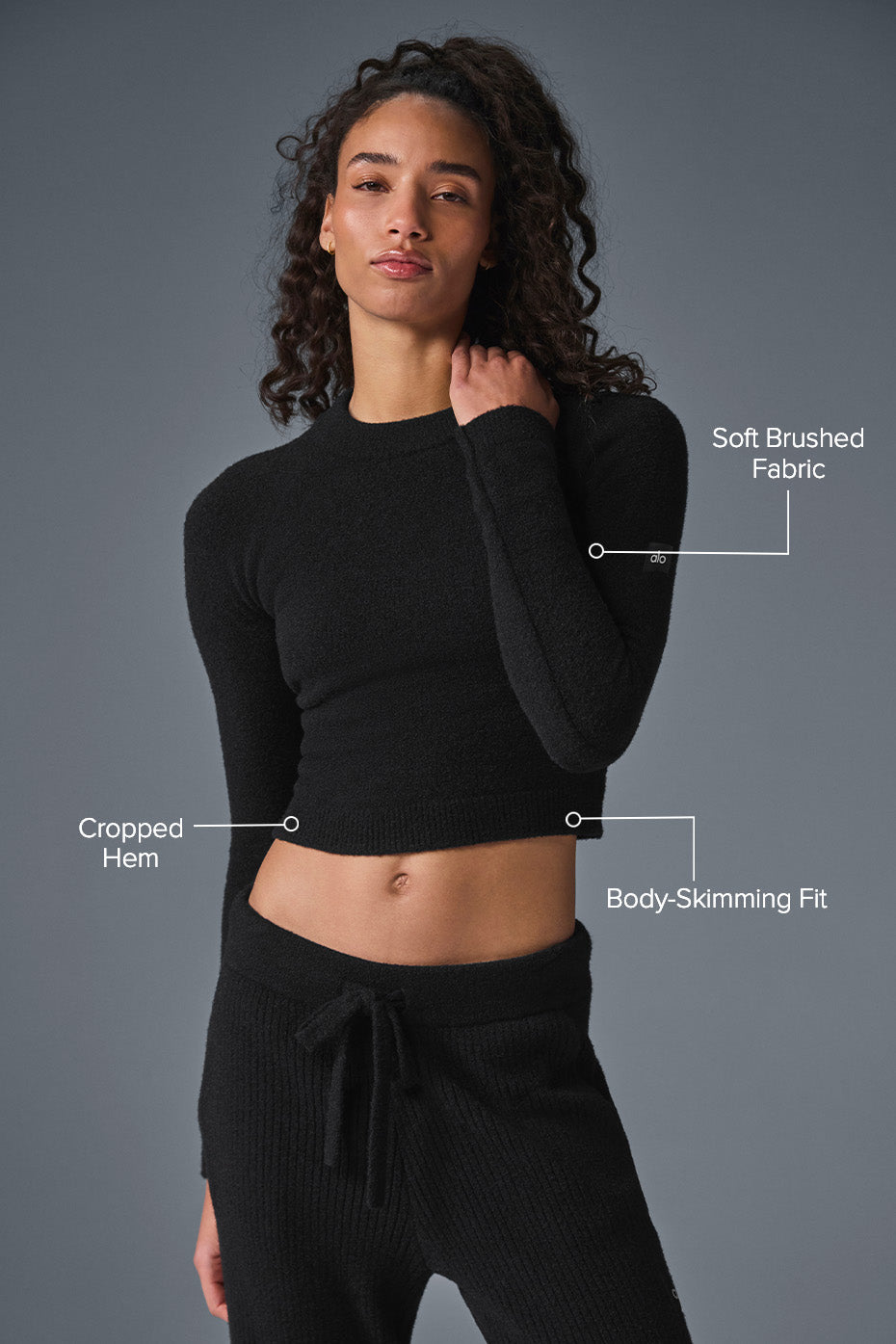 Snuggle Up Sweater Long Sleeve - Black image 2