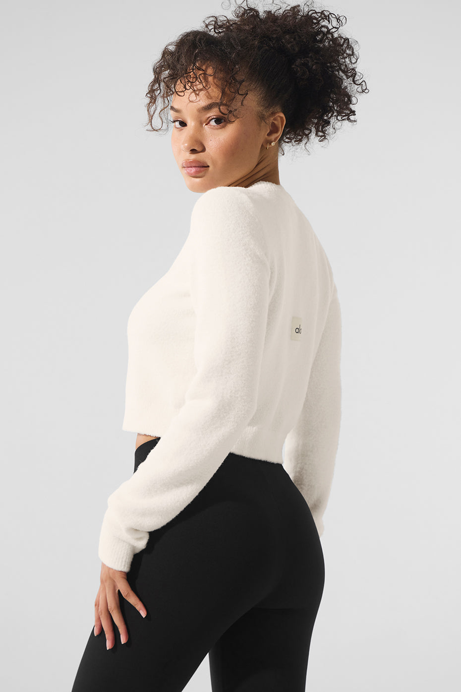 Snuggle Up Sweater Cropped Cardigan - Ivory image 3