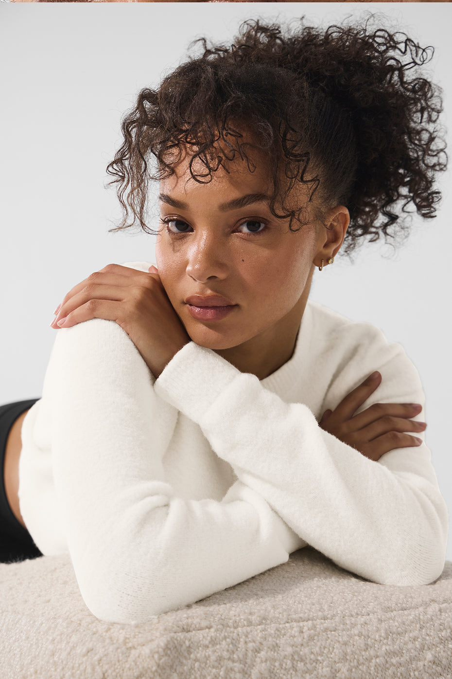 Snuggle Up Sweater Cropped Cardigan - Ivory image 4
