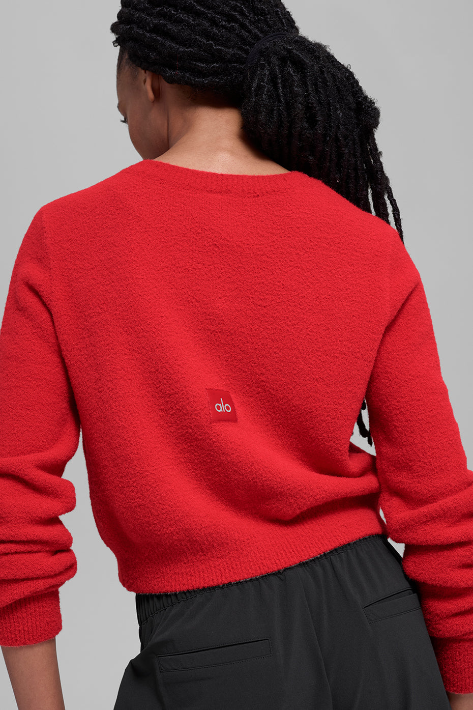 Snuggle Up Sweater Cropped Cardigan - Bright Red image 2