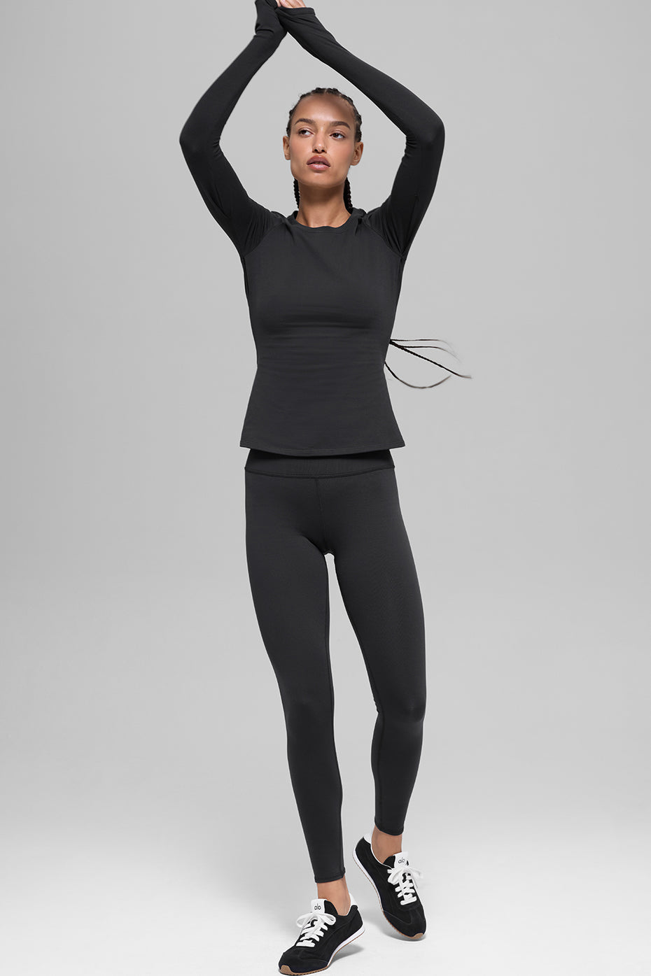 Airbrush Winter Warm Nocturne Long Sleeve - Black image 4