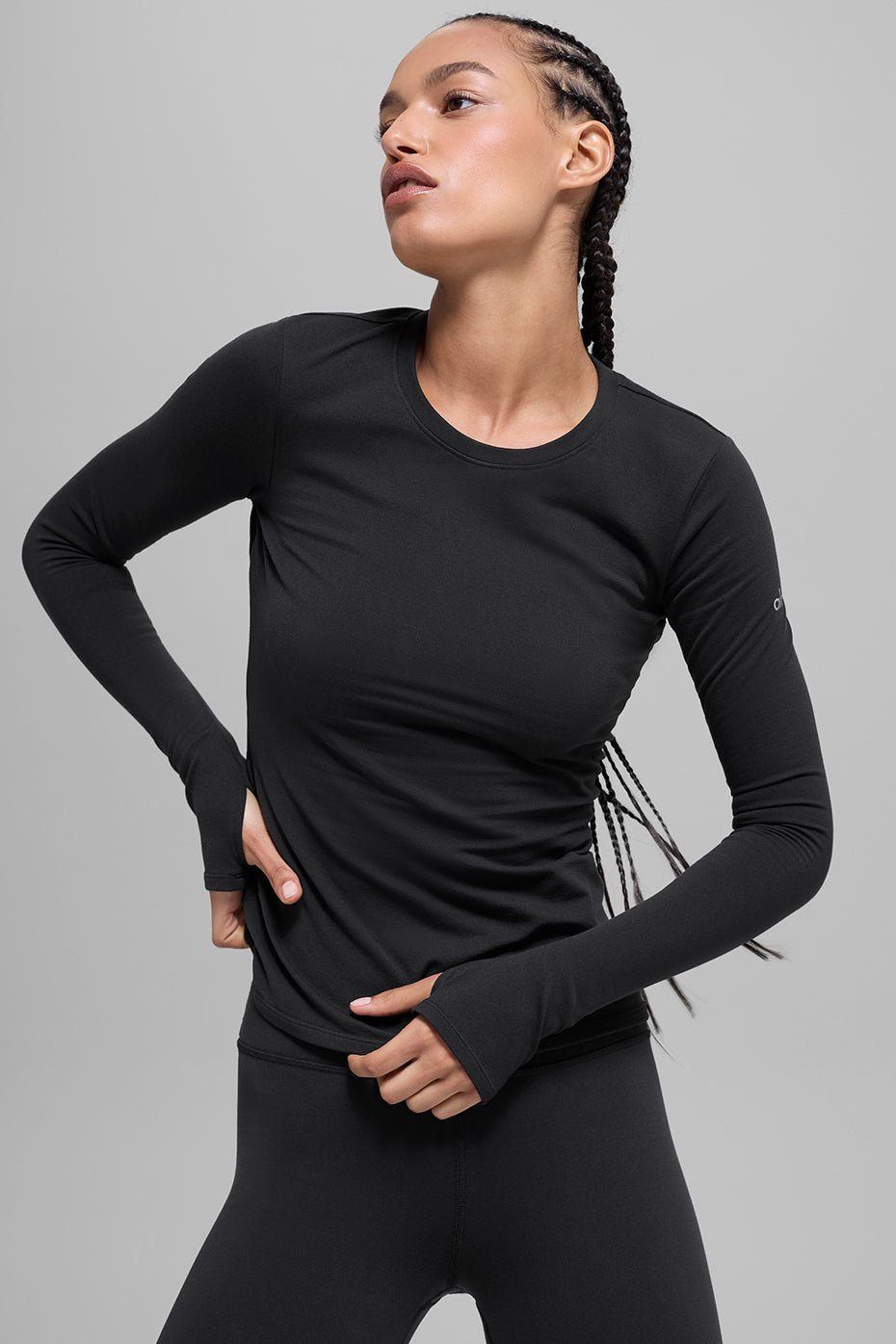 Airbrush Winter Warm Nocturne Long Sleeve - Black image 1