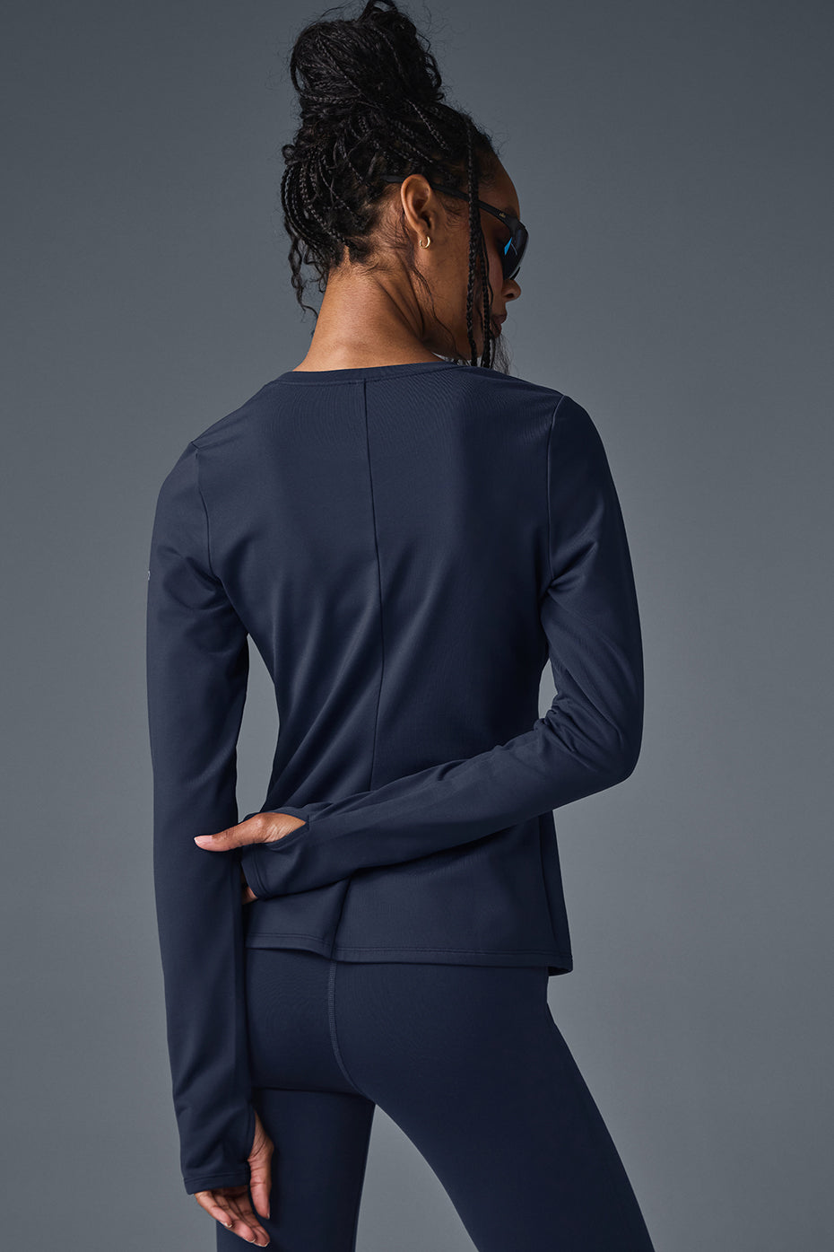 Airbrush Winter Warm Nocturne Long Sleeve - Navy image 2
