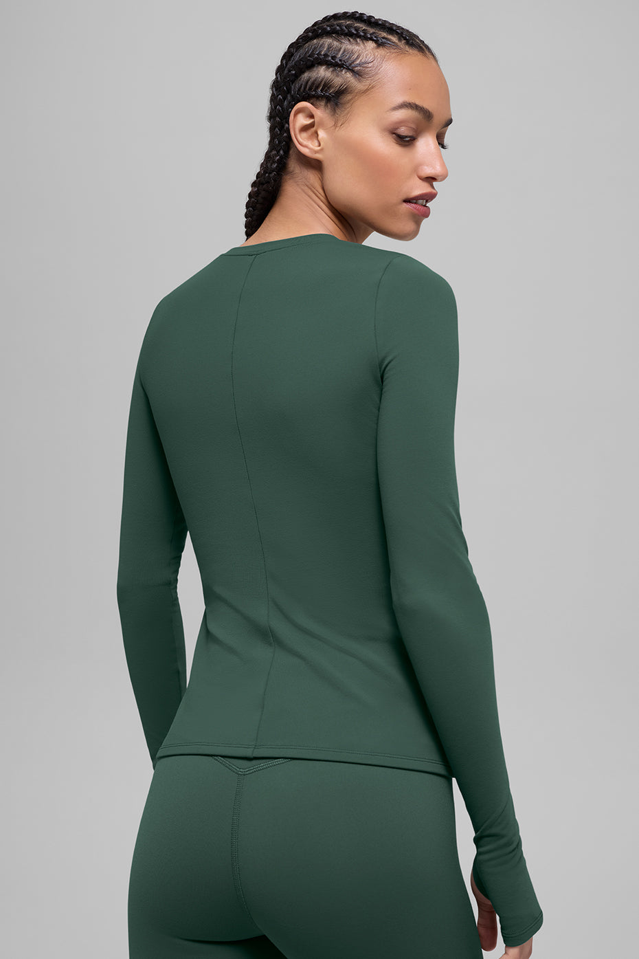 Airbrush Winter Warm Nocturne Long Sleeve - Clover Green image 2