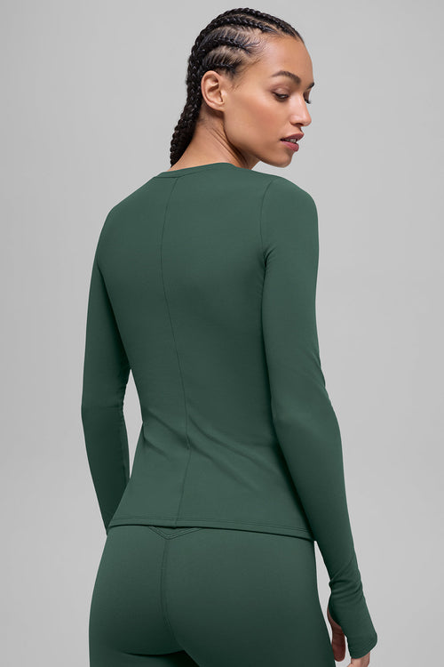 Airbrush Winter Warm Nocturne Long Sleeve - Clover Green image 2