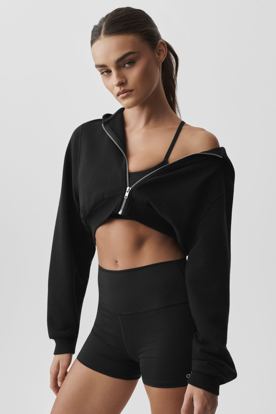Sweet Escape Zip Up Hoodie - Black image 4