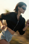 Sweet Escape Zip Up Hoodie - Black image 1
