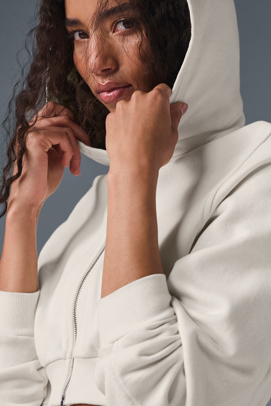 Sweet Escape Zip Up Hoodie - Ivory image 4