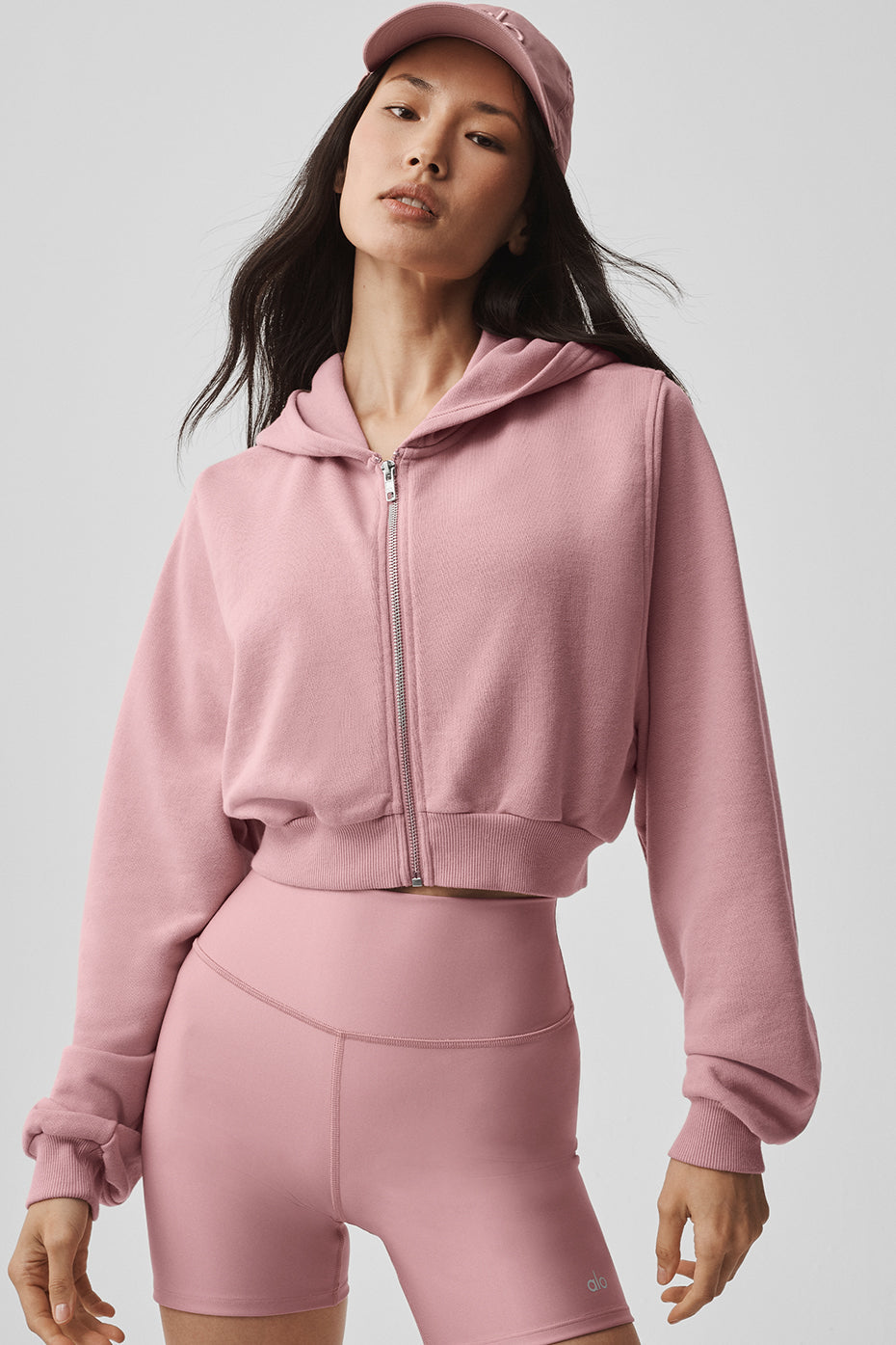 Sweet Escape Zip Up Hoodie - Vintage Pink image 4