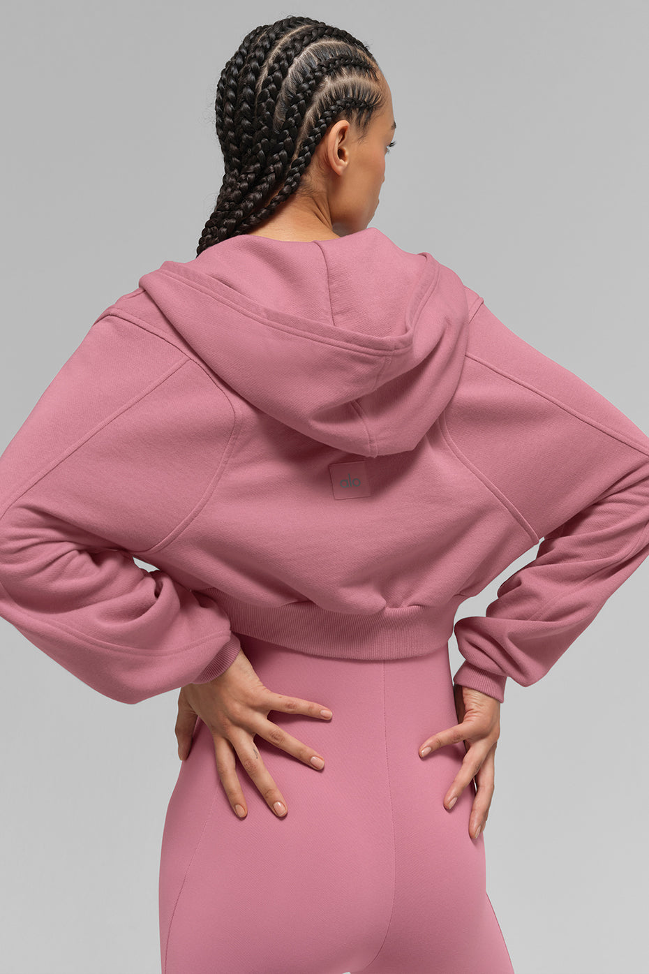 Sweet Escape Zip Up Hoodie - Pink Wild Rose image 3