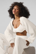 Snuggle Up Sweater Shawl - Ivory image 1