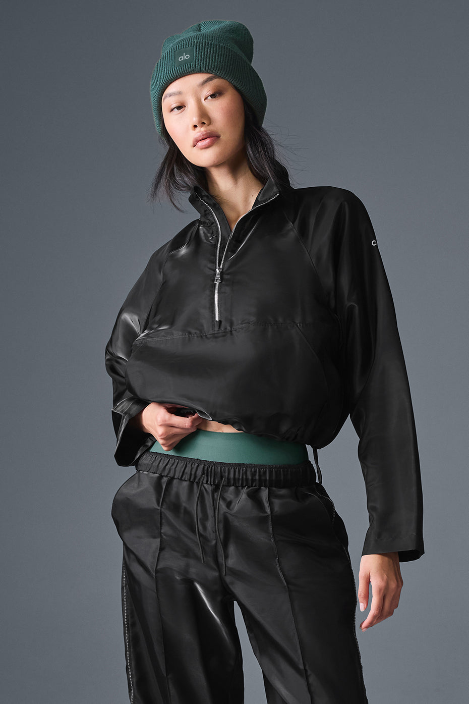 Cropped Afterglow Pullover - Black image 1