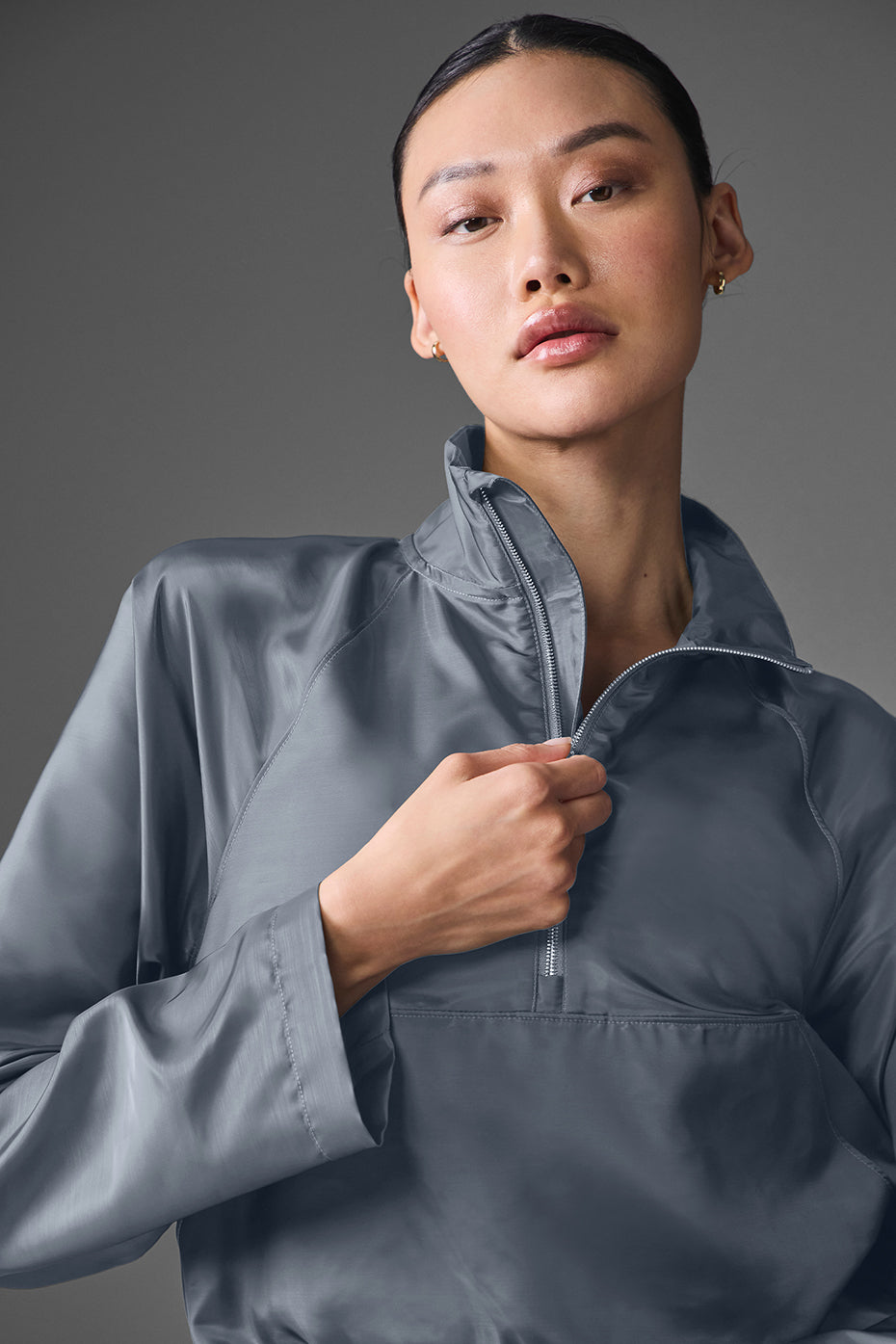 Cropped Afterglow Pullover - Steel Grey image 3