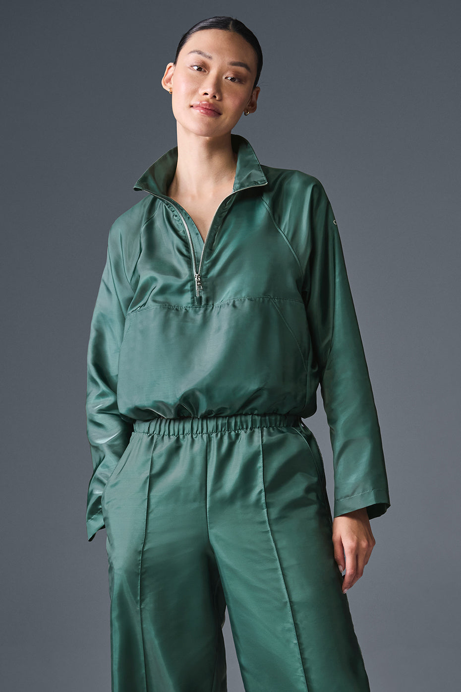 Cropped Afterglow Pullover - Winter Ivy image 3