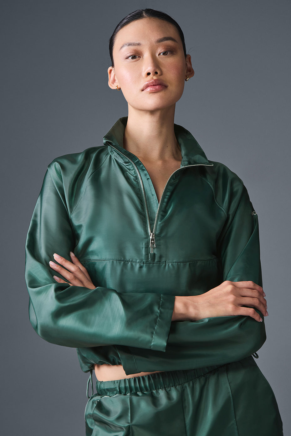Cropped Afterglow Pullover - Winter Ivy image 5