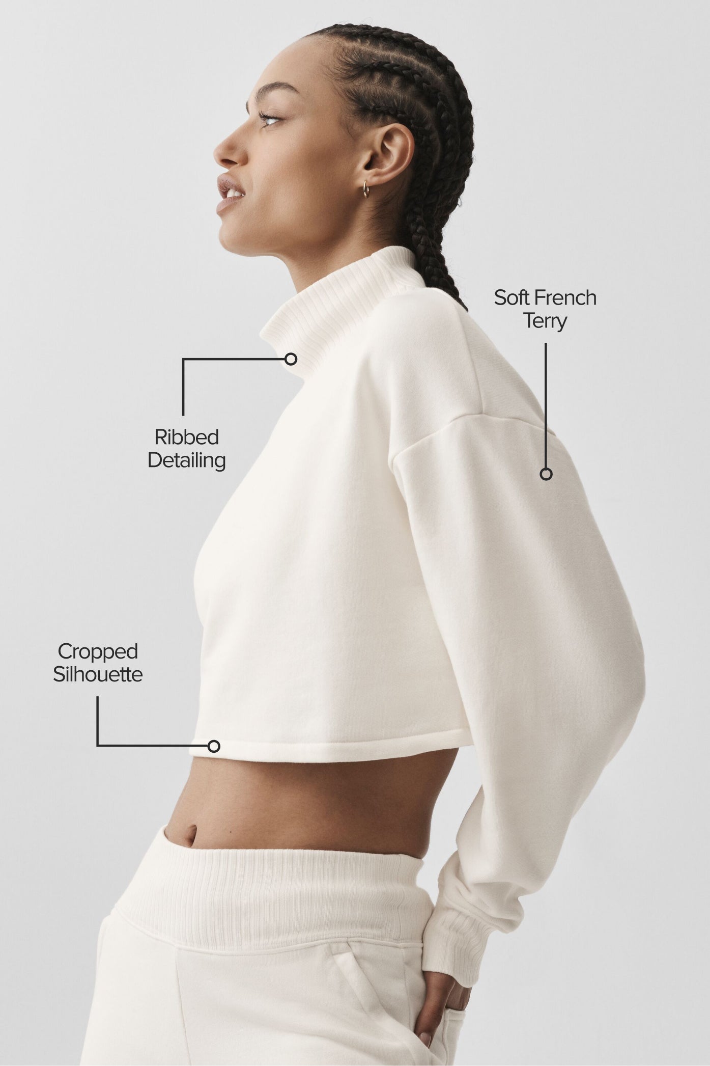 Cropped Serenity Coverup - Ivory image 2
