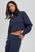 Cropped Serenity Coverup - Navy image 1
