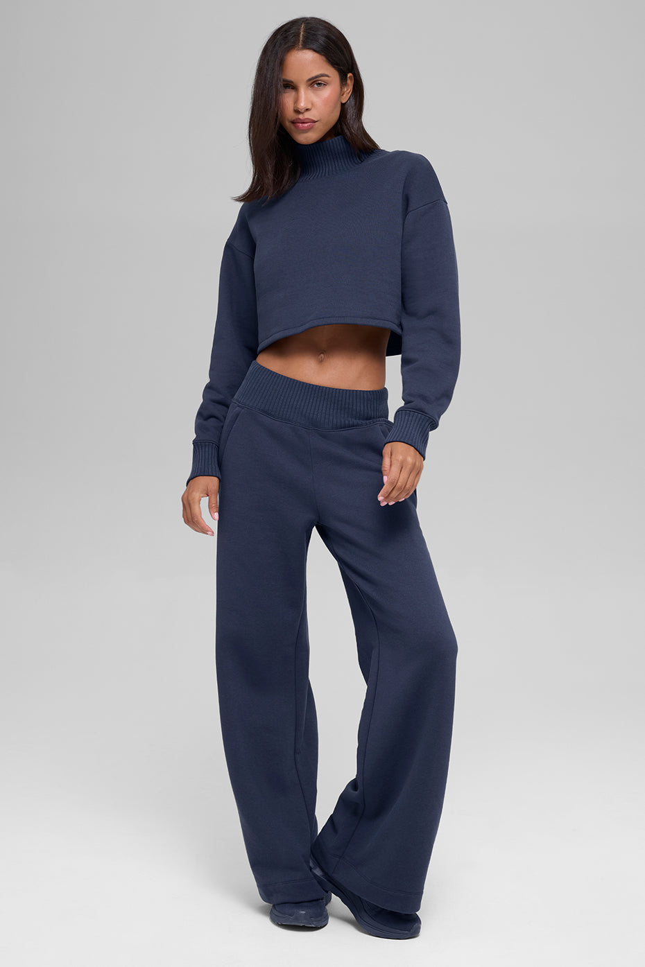 Cropped Serenity Coverup - Navy image 5