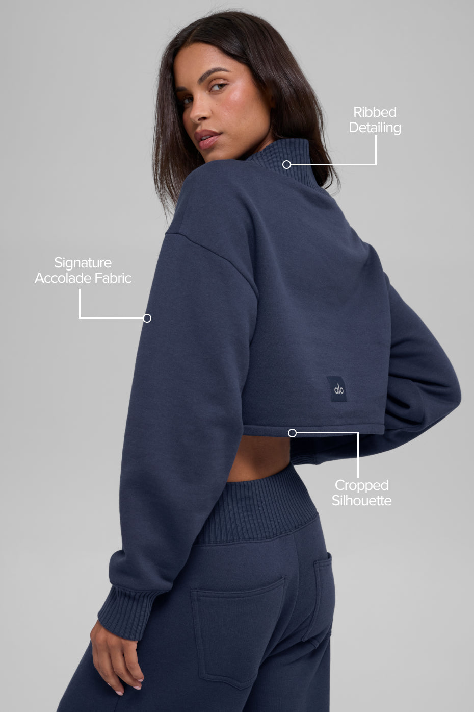 Cropped Serenity Coverup - Navy image 2
