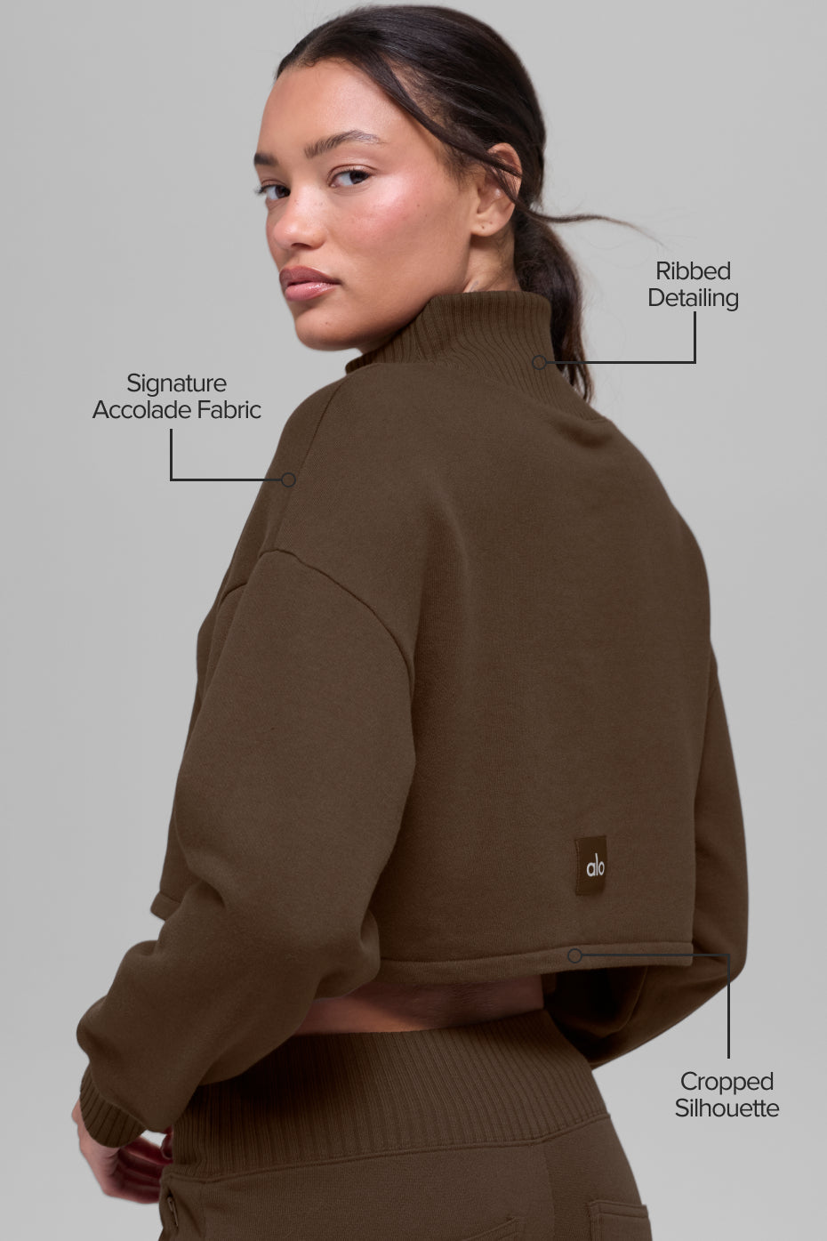Cropped Serenity Coverup - Espresso image 2