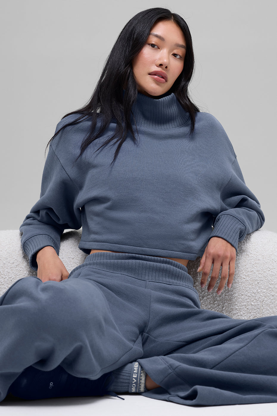 Cropped Serenity Coverup - Bluestone image 2