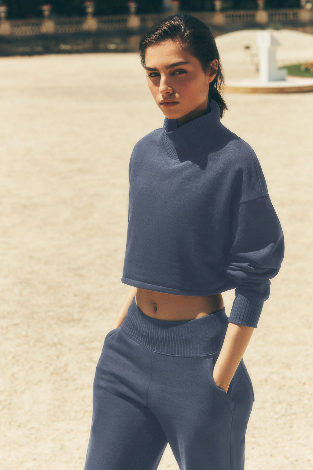 Cropped Serenity Coverup - Bluestone image 1