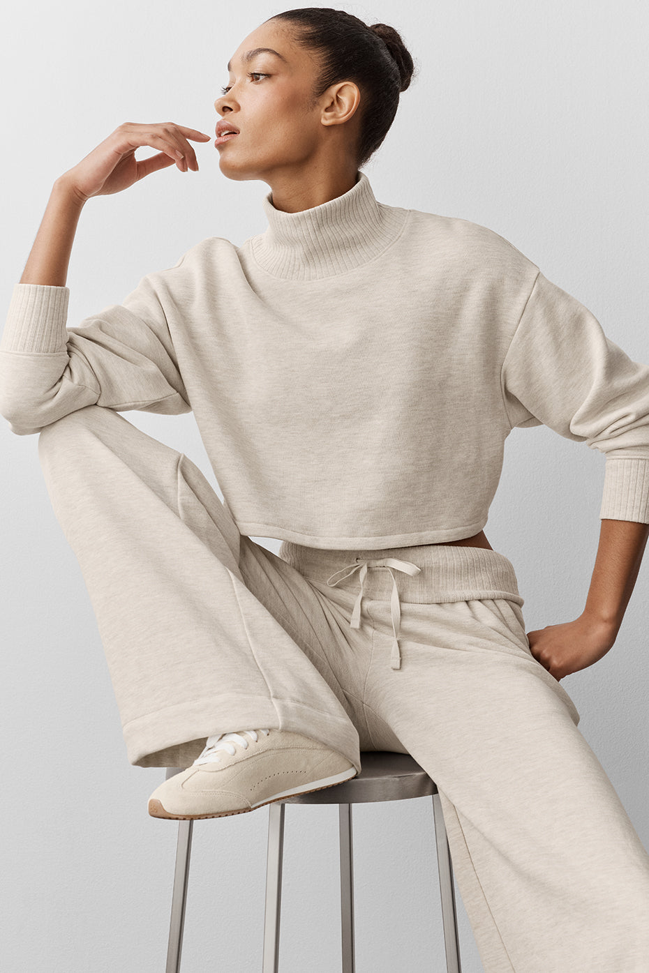 Cropped Serenity Coverup - Oatmeal Heather image 1