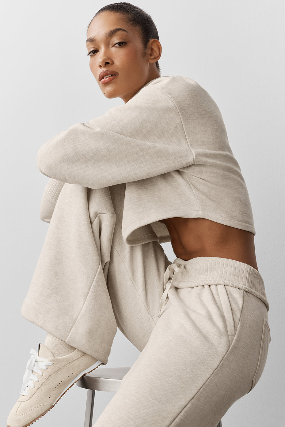 Cropped Serenity Coverup - Oatmeal Heather image 3