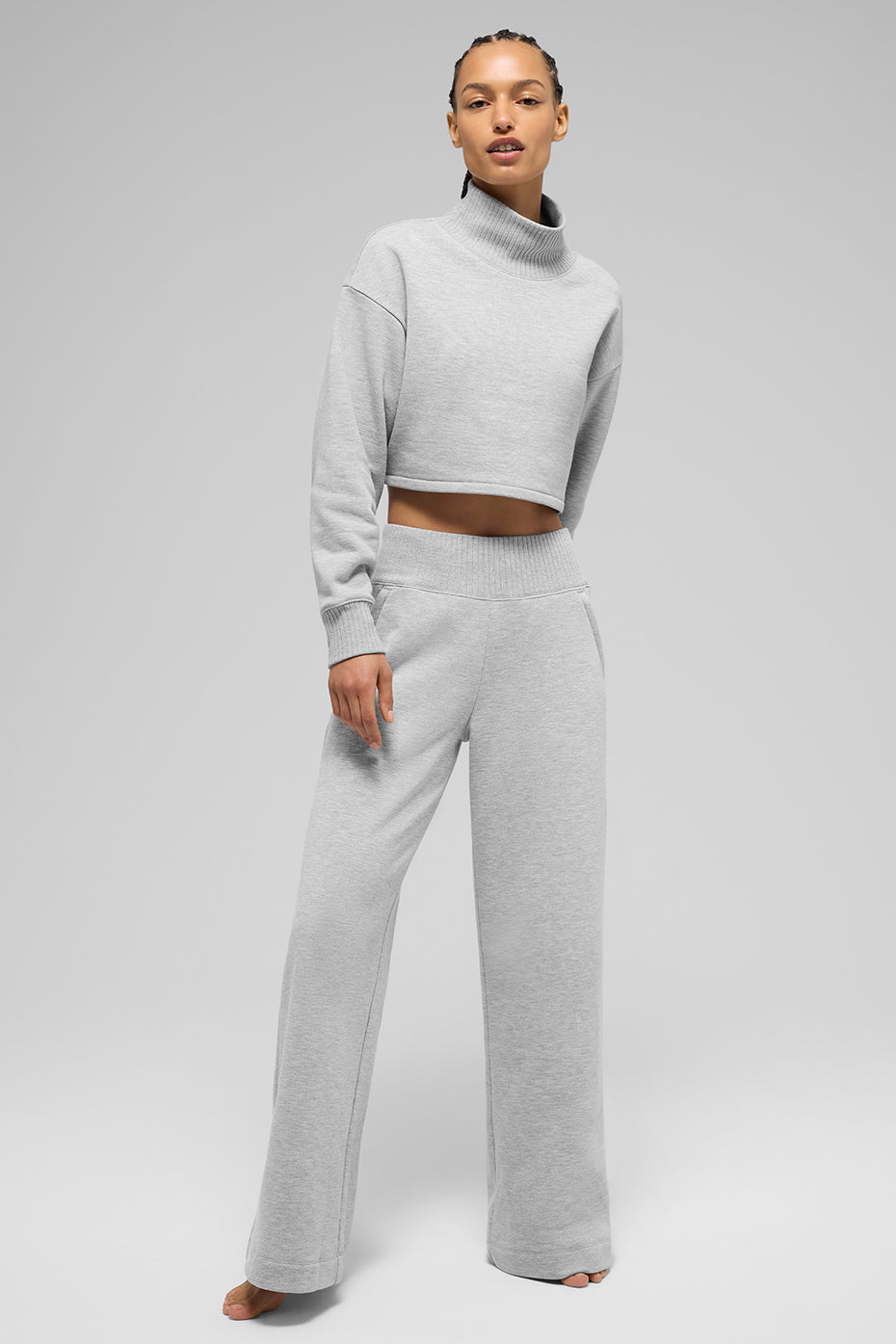 Cropped Serenity Coverup - Athletic Heather Grey image 7