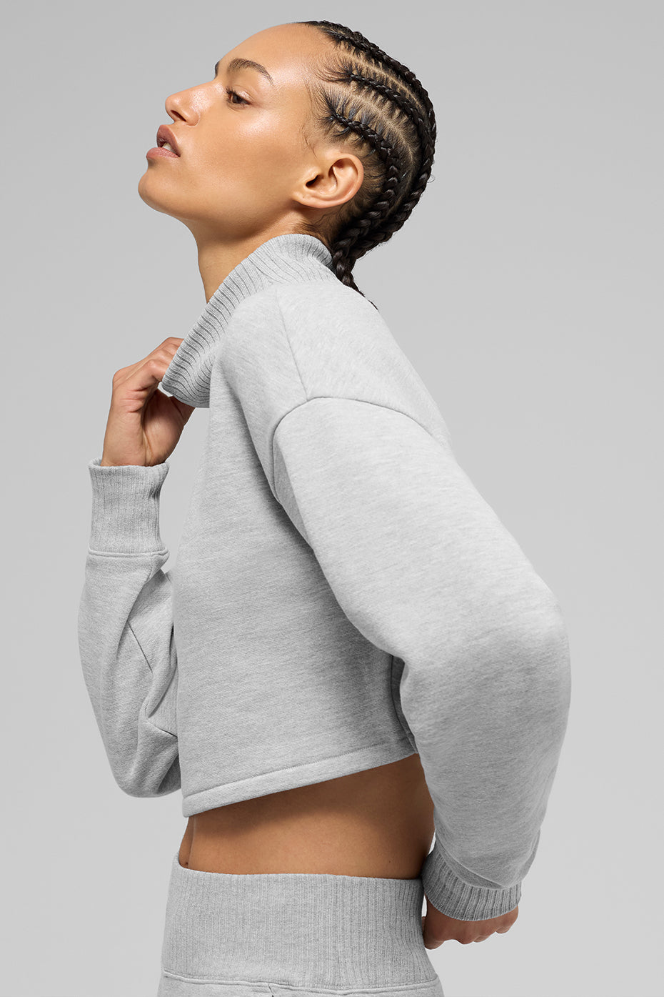 Cropped Serenity Coverup - Athletic Heather Grey image 3