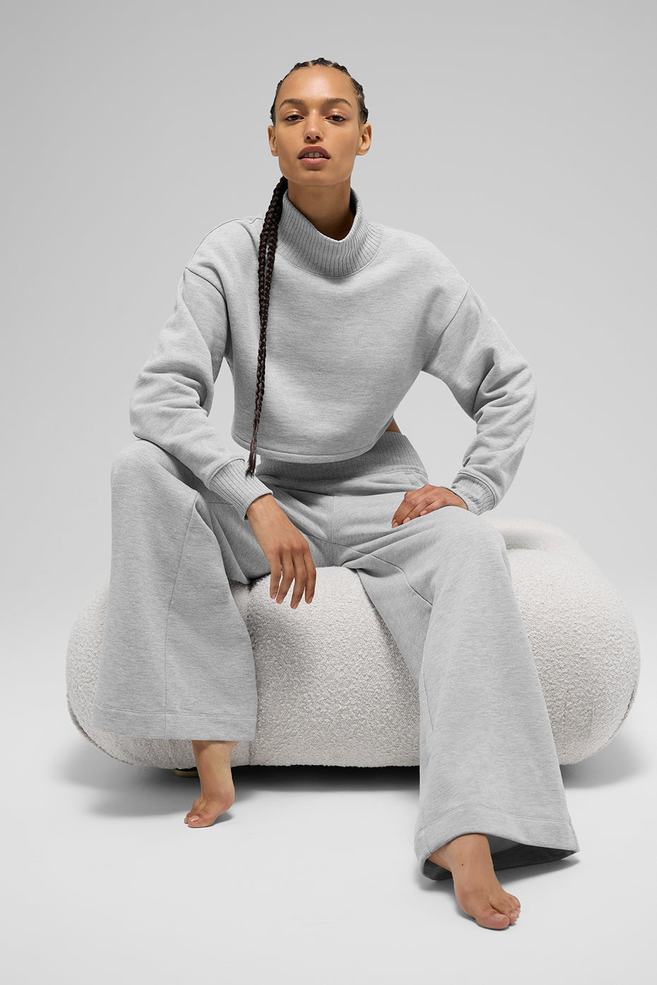 Cropped Serenity Coverup - Athletic Heather Grey image 6