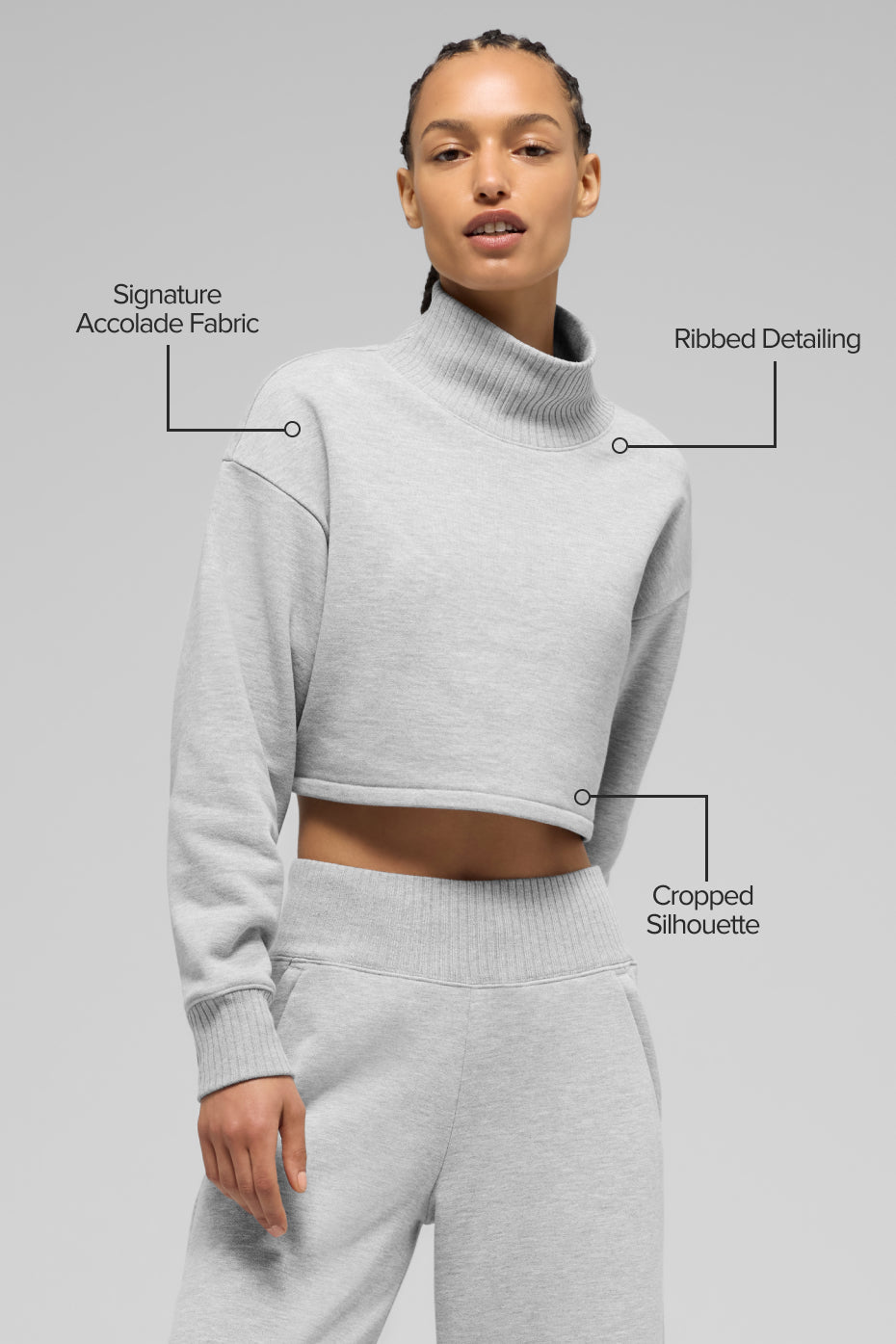 Cropped Serenity Coverup - Athletic Heather Grey image 2