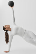 Ribbed Modal Long Sleeve - White image 1