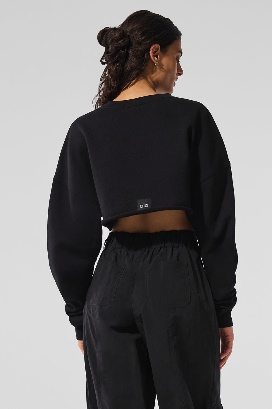 Extreme Cropped Pullover - Black image 2