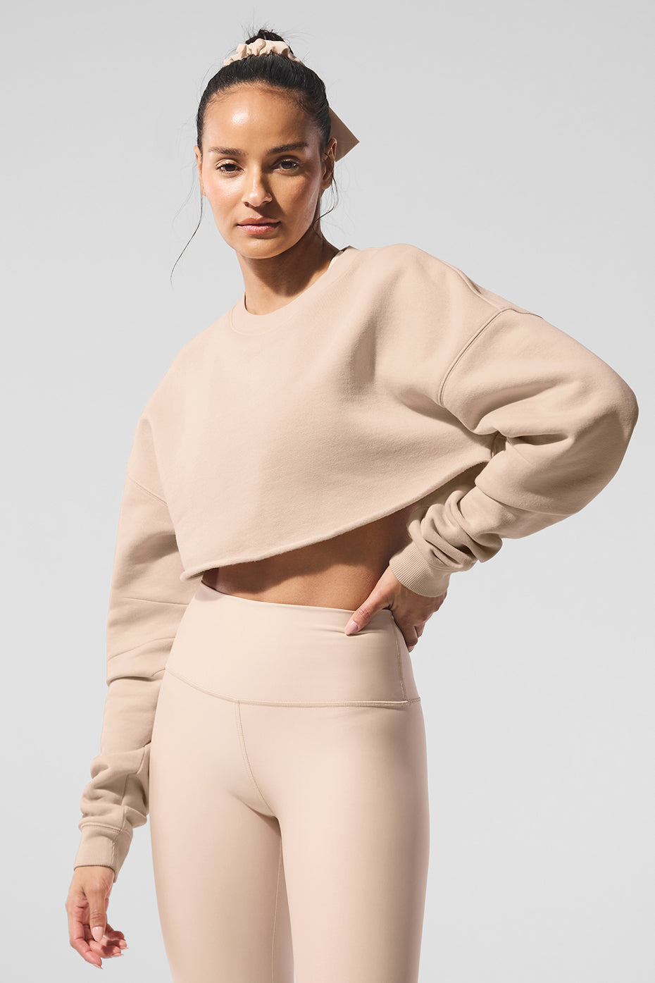 Extreme Cropped Pullover - Macadamia image 1
