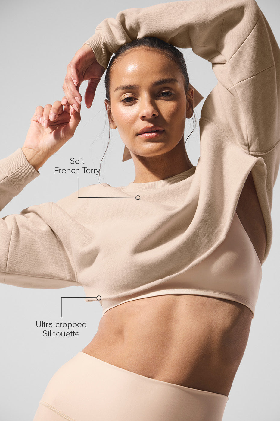 Extreme Cropped Pullover - Macadamia image 2