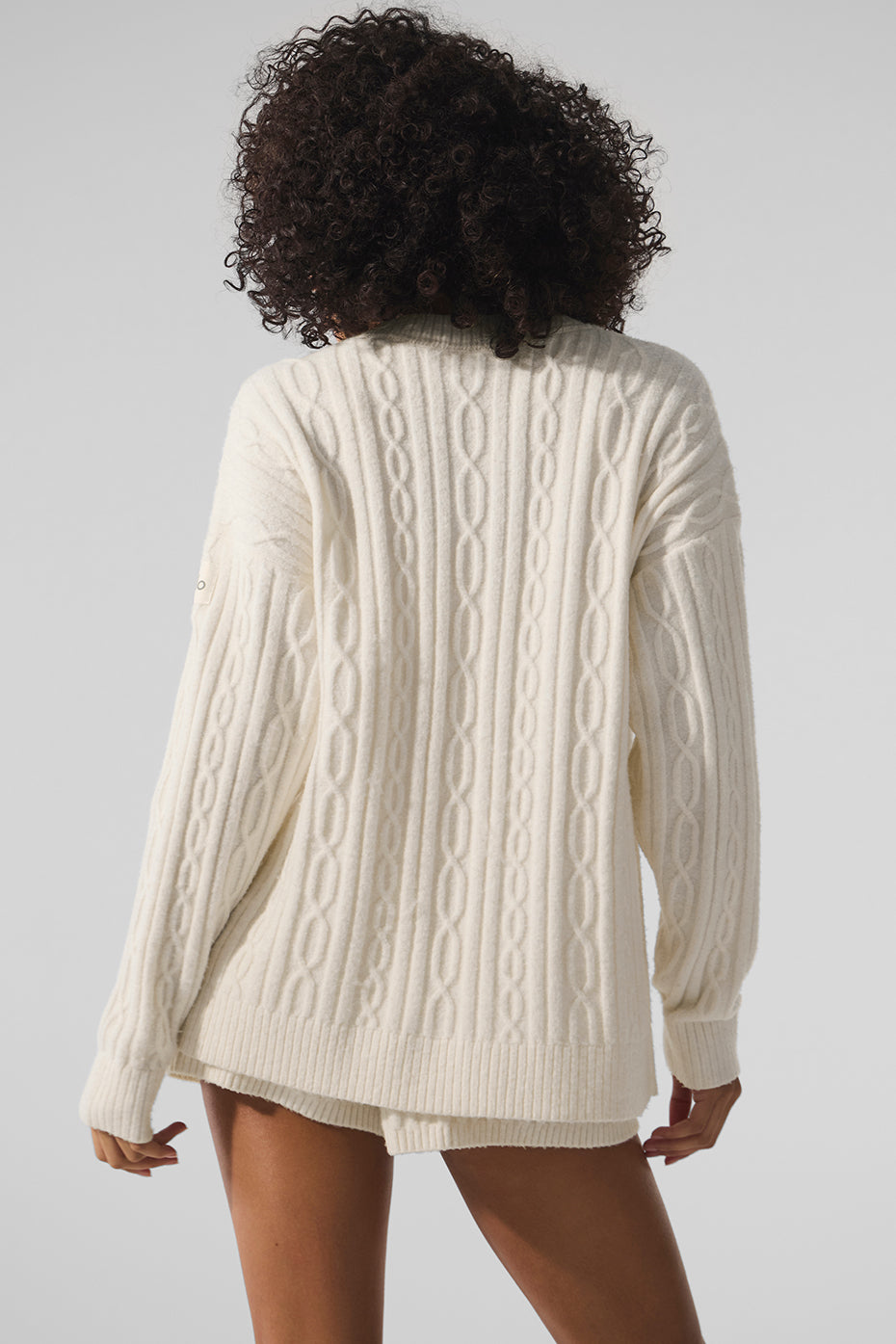 Cable Knit Winter Bliss Cardigan - Ivory image 3