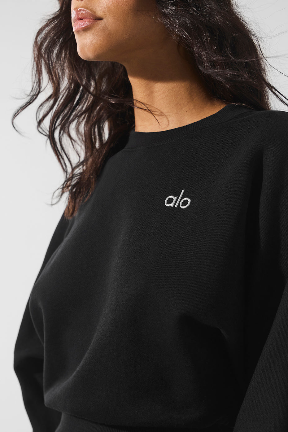 Cropped Accolade Crewneck - Black image 4
