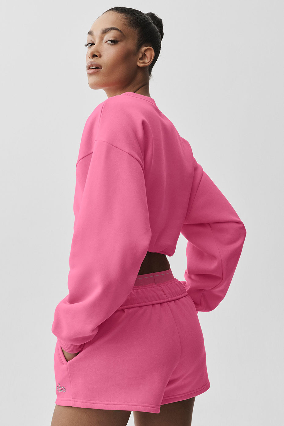Cropped Accolade Crewneck - Paradise Pink image 2