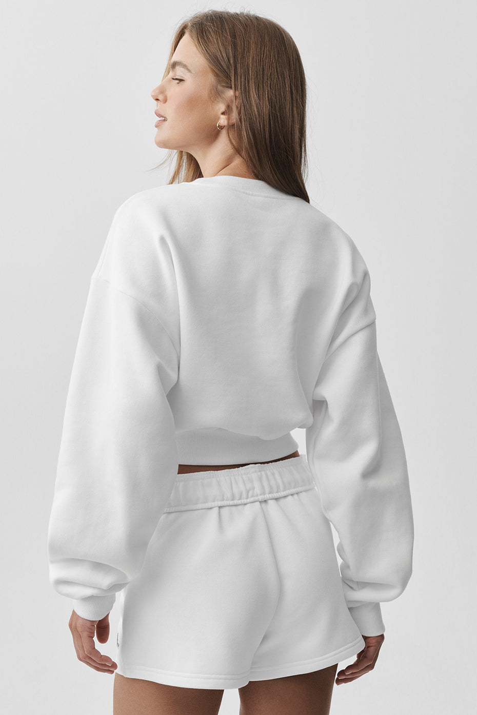 Cropped Accolade Crewneck - White image 2